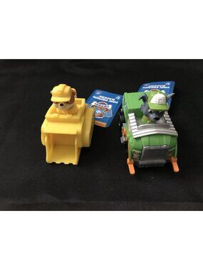 Paw Patrol Rubble Bulldozer & Rocky Recycling Truck Vehicle Lot Spin Master